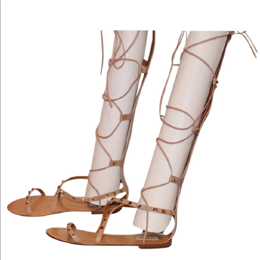 Valentino gladiator rockstud flat sandal